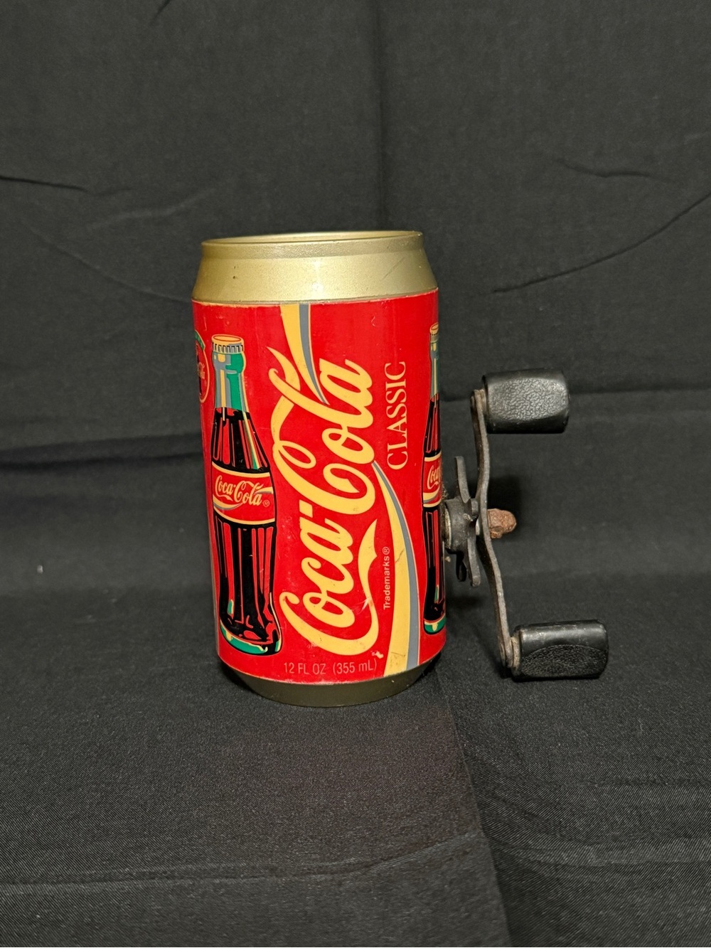 Vintage Coca Cola Fishing ReelTin Can - Vintage Style